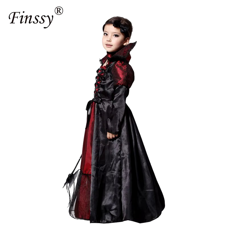 Girls Carnival Vampire Cosplay Costume Child'S Noble Vampire Clothing Vampire Costumes Halloween Costume for M L XL