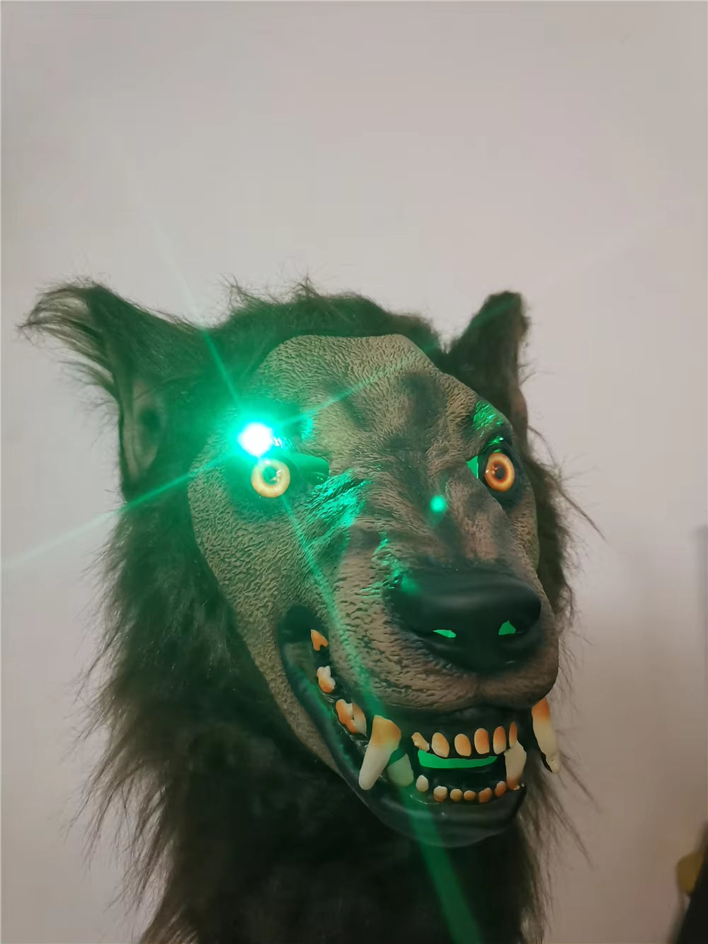 Halloween Latex Wolf Head Hair Mask Werewolf Headgear Party Scary Decor