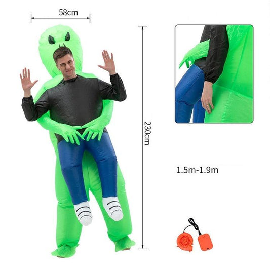 Inflatable Alien Costume Adult, Alien Blow up Halloween Costumes,Alien Abduction Costume with for Men Women Cosplay Party