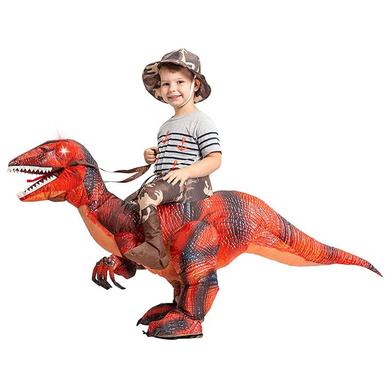 GOOSH Inflatable Dinosaur Costume Halloween Costumes Funny Blow up Costume for Party Cosplay Clothing Set