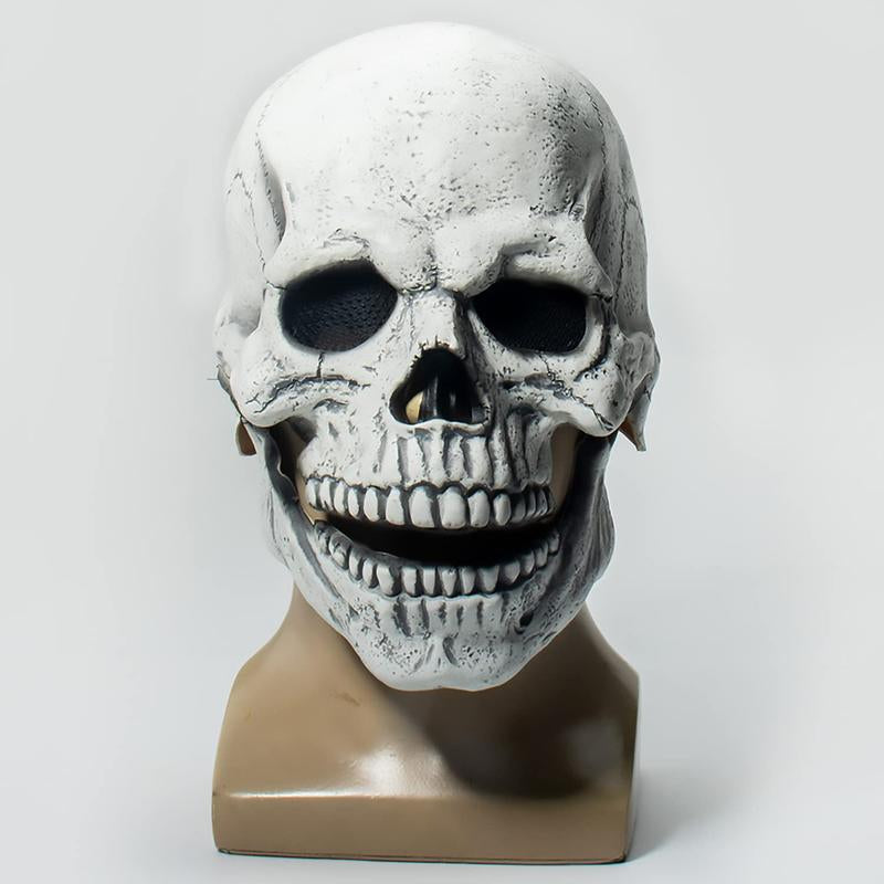 "Full Head Skull Mask with Movable Jaw, Halloween Scary Mask, Head Realistic Latex Mask " Accessories Comfortable Realisticsiliconetrumpfacemask