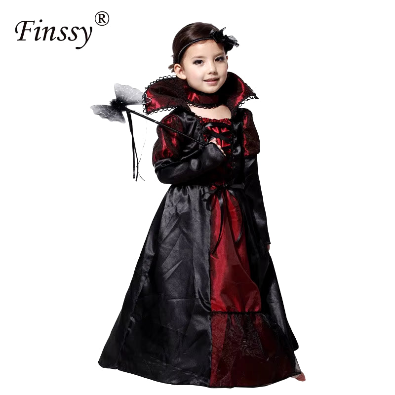 Girls Carnival Vampire Cosplay Costume Child'S Noble Vampire Clothing Vampire Costumes Halloween Costume for M L XL