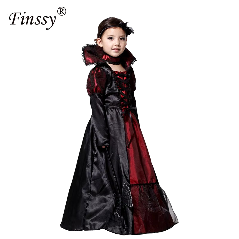 Girls Carnival Vampire Cosplay Costume Child'S Noble Vampire Clothing Vampire Costumes Halloween Costume for M L XL