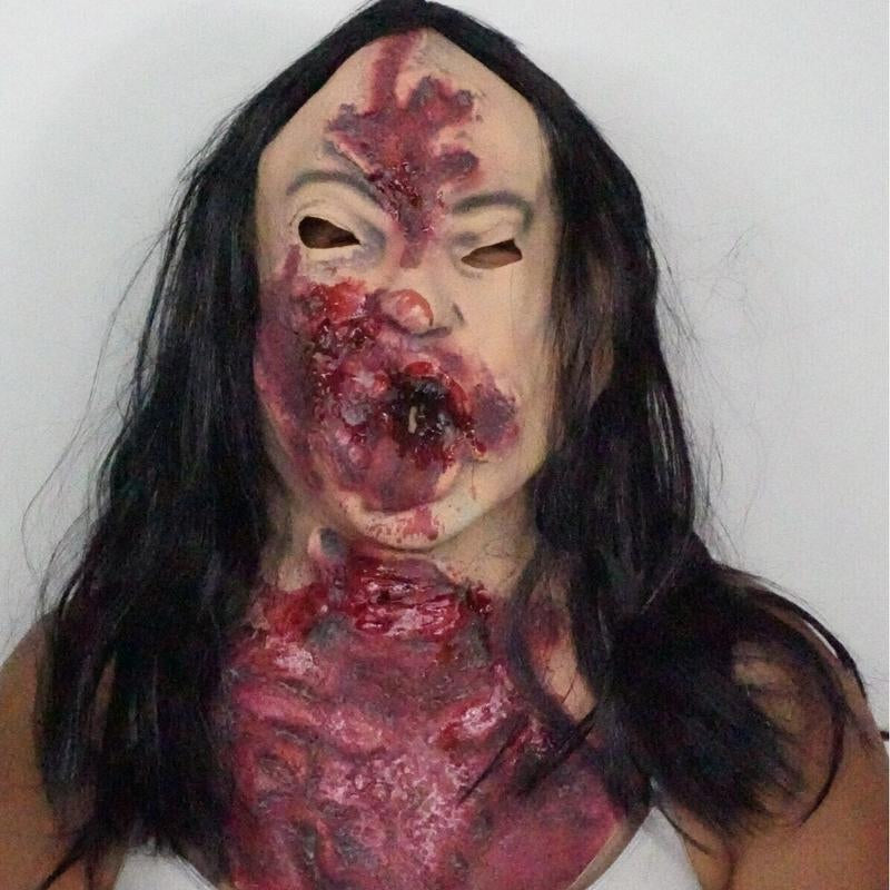 Bloody Gory Girl Mask Scary Halloween Mask Killer Halloween Mask Women