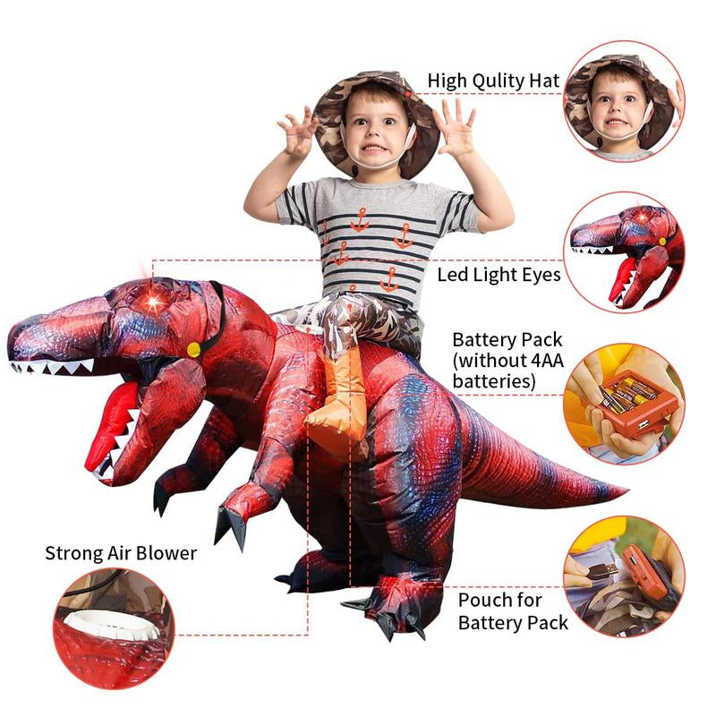 GOOSH Inflatable Dinosaur Costume Halloween Costumes Menswear Set