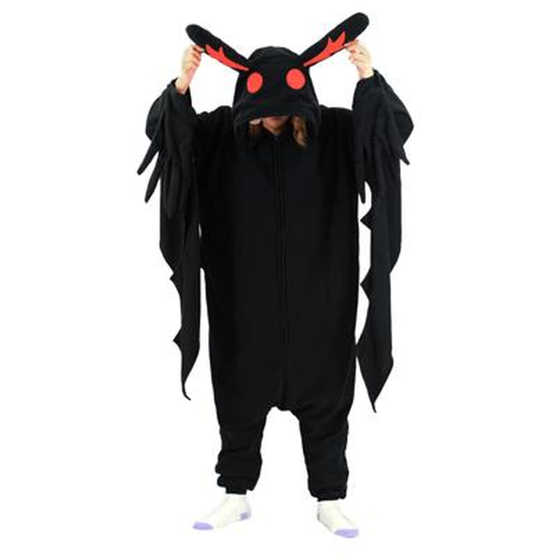 Mothman Onesie Adult Animal Pajamas Halloween Costume Homewear Sleepwear for Women Men