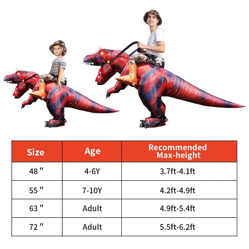 GOOSH Inflatable Dinosaur Costume Halloween Costumes Menswear Set