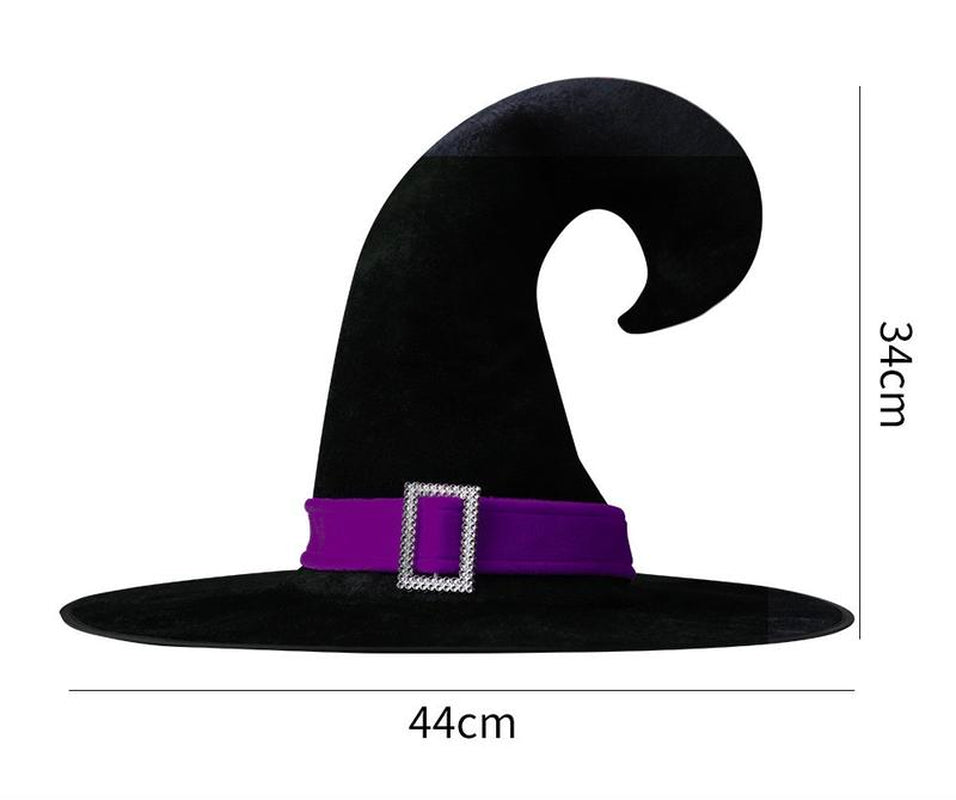 Witch Hat, 14 Inch Witch Costume Large Witch Hat for Adults and Teens, Novelty Role Play Accessory for Halloween Costume Party Christmas Masquerade Carnival