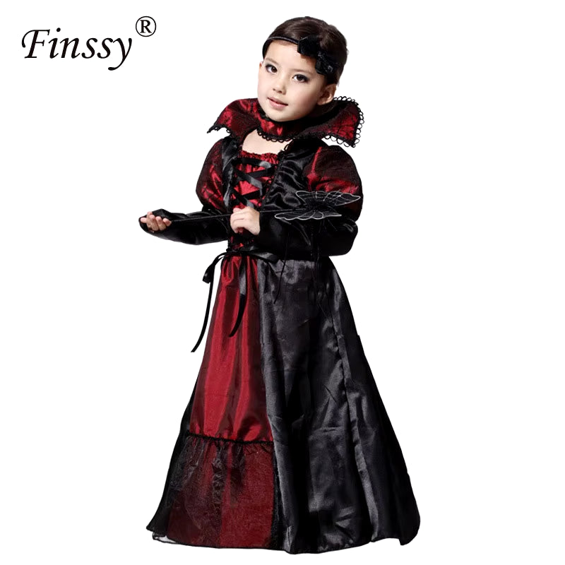 Girls Carnival Vampire Cosplay Costume Child'S Noble Vampire Clothing Vampire Costumes Halloween Costume for M L XL