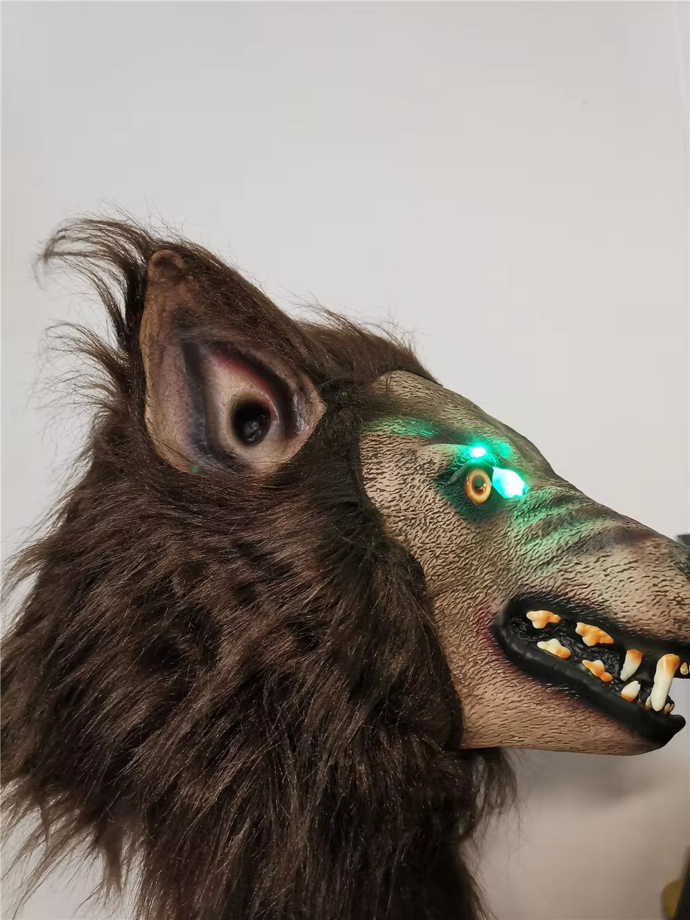 Halloween Latex Wolf Head Hair Mask Werewolf Headgear Party Scary Decor