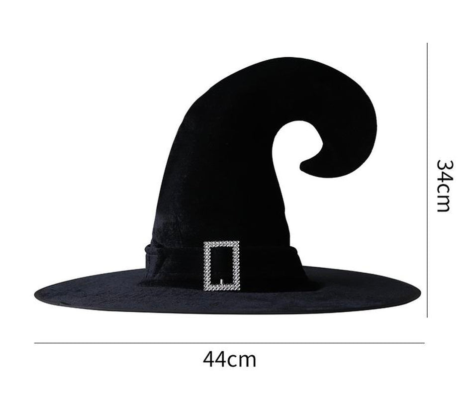 Witch Hat, 14 Inch Witch Costume Large Witch Hat for Adults and Teens, Novelty Role Play Accessory for Halloween Costume Party Christmas Masquerade Carnival